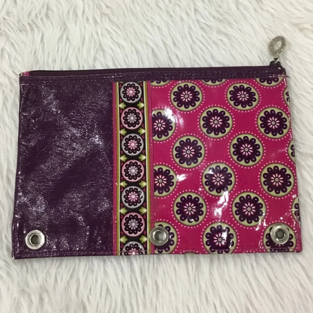 Vera Bradley pink floral pencil bag